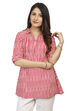 Red A Line Cotton Indie Top image number 0