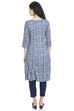 Peach Kalidar Viscose Kurta image number 4
