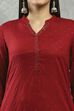 Maroon Viscose Straight Kurta Pants Set image number 1