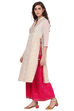 Ivory Straight Polyester Kurta image number 2