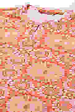 Orange Polyester A-Line Printed Top image number 1