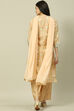 Peach Cotton Blend Woven Straight Kurta Suit Set