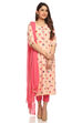 Peach Straight Viscose Kurta image number 3