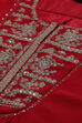 Red Art Silk Straight Suit Set image number 1