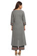 Black Kalidar Cotton Kurta image number 4