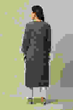 Green LIVA Straight Printed Kurta image number 3