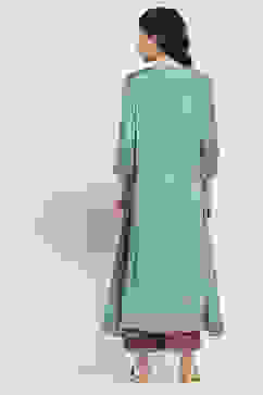 Dusty Blue Viscose Kalidar SET image number 4