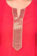 Magenta Straight Chiffon Kurta image number 4