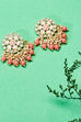 Peach Metal Brass Earrings image number 4