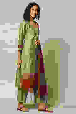 Ecru Viscose Straight Printed Kurta Palazzo Suit Set image number 6