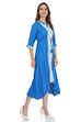 Blue Asymmetric Viscose Dress image number 2