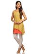 Yellow Asymmetric Viscose Rayon Indie Top image number 3