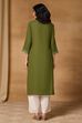 Brown Viscose Rayon Straight Printed Kurta image number 4