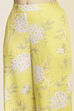 Yellow Viscose Rayon Straight Printed  image number 2