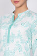 Green Viscose Straight Suit Set image number 1