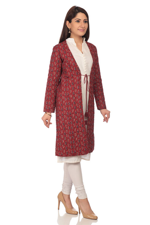 Mustard Straight Cotton Jacket image number 2