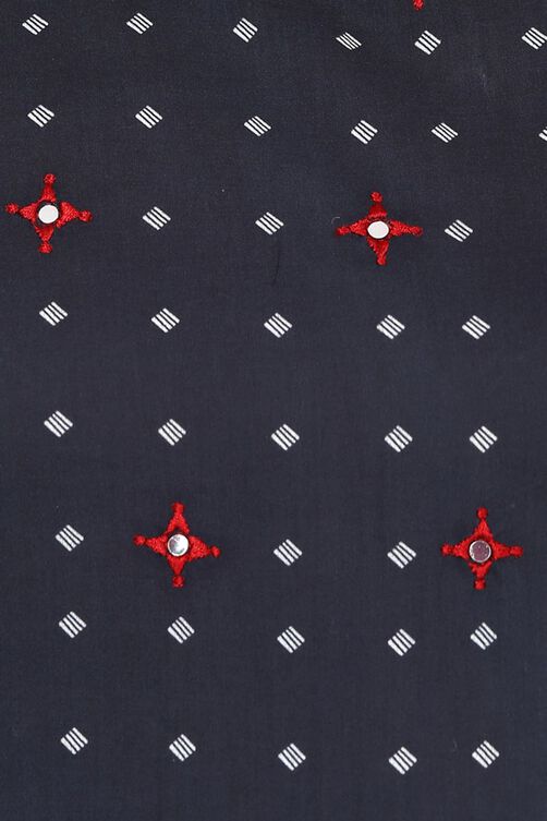 Black Kalidar Cotton Kurta image number 1