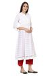 White Kalidar Schiffli Kurta image number 2