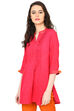 Pink Straight Cotton Indie Top image number 2