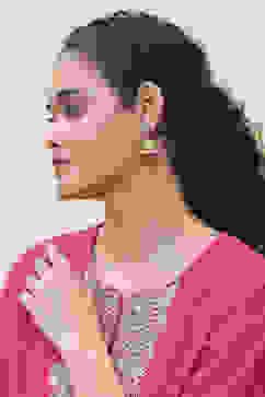 Gold Brass Jhumka image number 3