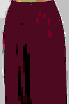 Wine Viscose Shantoon Straight Embroidered Kurta Palazzo Suit Set image number 2