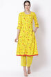 Yellow Viscose Kurta image number 2