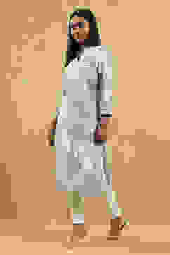 Sea Green Printed Straight Kurta image number 2