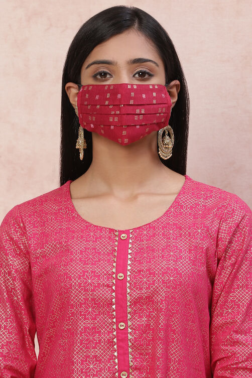 Wine Viscose Face Mask image number 0
