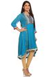 Blue Asymmetric Chiffon Kurta image number 0
