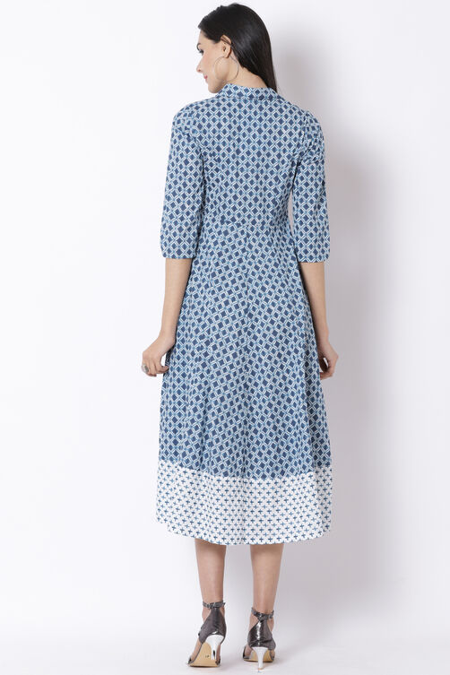 Indigo Cotton Kalidar Dress image number 4
