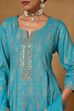 Red Viscose Rayon Straight Printed Suit Set image number 1