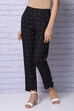 Black Viscose Straight Pants image number 4