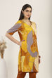 Yellow Rayon Straight Kurtas image number 4