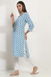 Blue Viscose Rayon Straight Kurta image number 2