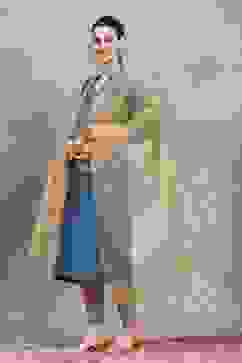 Gold Polyester Solid Dupatta image number 1