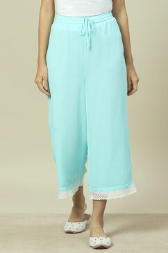 Sky Blue Cotton Blend Palazzo image number 0