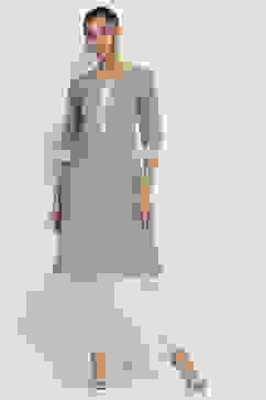 Sage Green Cotton Printed Straight Kurta image number 5