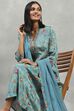 Red Viscose Rayon Printed Kalidar Suit Set image number 0