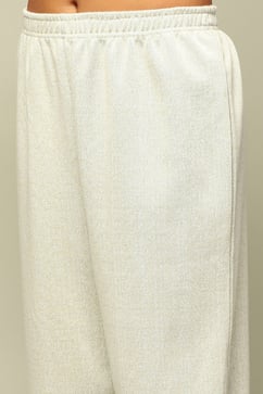 Grey Acrylic Straight Yarn Dyed Kurta Palazzo Suit Set image number 2