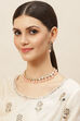 Peach Alloy Necklace Set image number 1