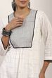 White Cotton A-Line Suit Sets image number 1