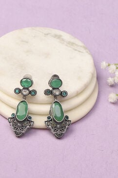 Apple Green Oxidised Alloy Earrings image number 0