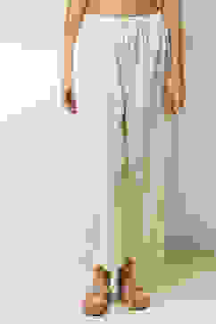 Off-White Cotton Solid Regular Pants image number 4