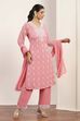 Pink Polyester Straight Suit Sets image number 5