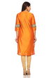 Orange Ark silk Straight Kurta image number 3