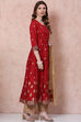 Maroon Kalidar Printed Suit Set image number 5