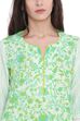Green Cotton A-Line Kurta image number 1