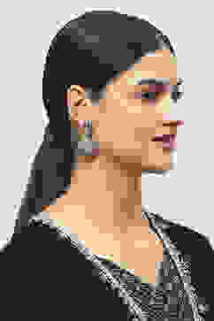 Apricot Oxidised Alloy Earrings image number 3