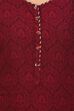 Wine Straight Cotton Kurta image number 4