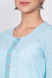 Blue Cotton Straight Kurta image number 1